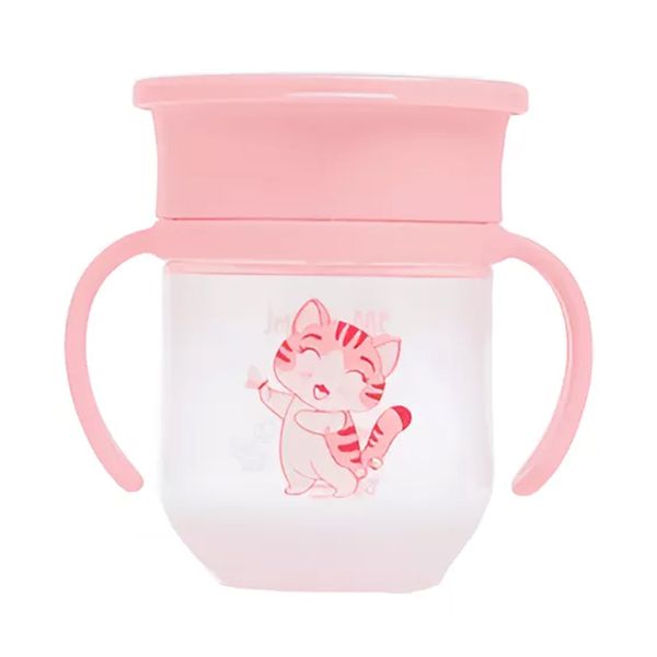 Copo de Treinamento 360º 200ml +6m Rosa Petit Piá