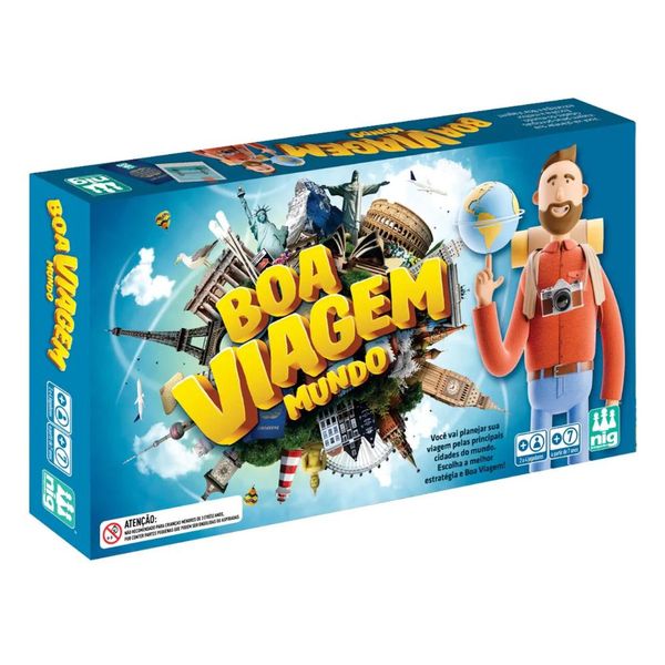 Jogo De Tabuleiro Boa Viagem Mundo - Nig 1103