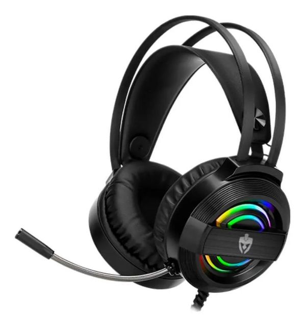 Fone de Ouvido Headset Gamer com Fio Evolut Garen Eg-320 com Luz Led Cor Preto