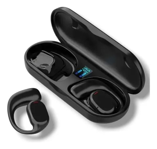 Fone de Ouvido Esportivo Tws sem Fio Bluetooth 5.3 Condução Óssea Cor Preto