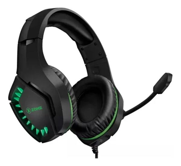 Fone de Ouvido Gamer Headset Led X Zone Ghs-03 Rgb Cor Preto Verde