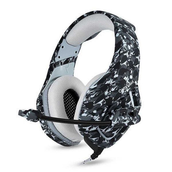 Fone de Ouvido Gamer Onikuma K1B Camuflado Cor Cinza