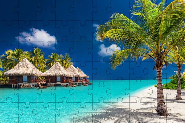 Kit 2 Quebra-Cabeça Paisagens Mares e Oceanos de 60 Peças