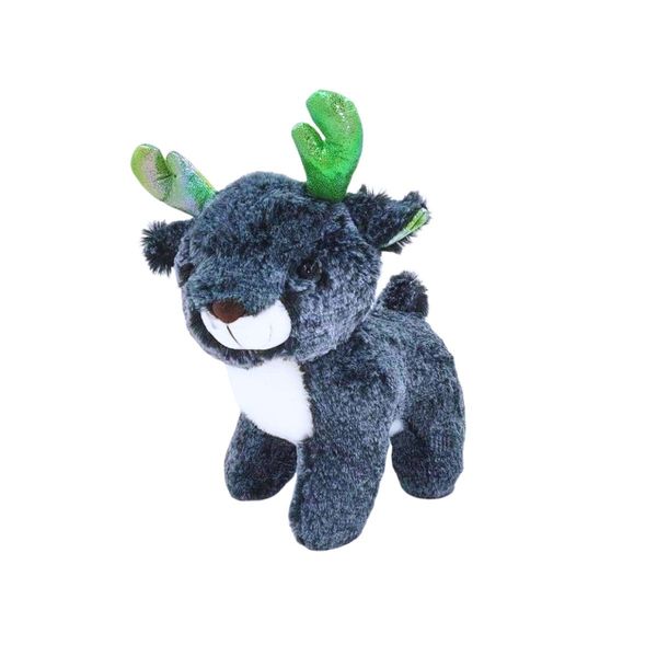 Rena de Pelúcia S2 Toys Grafite com Chifres Verdes Natalina Macia e Antialérgica