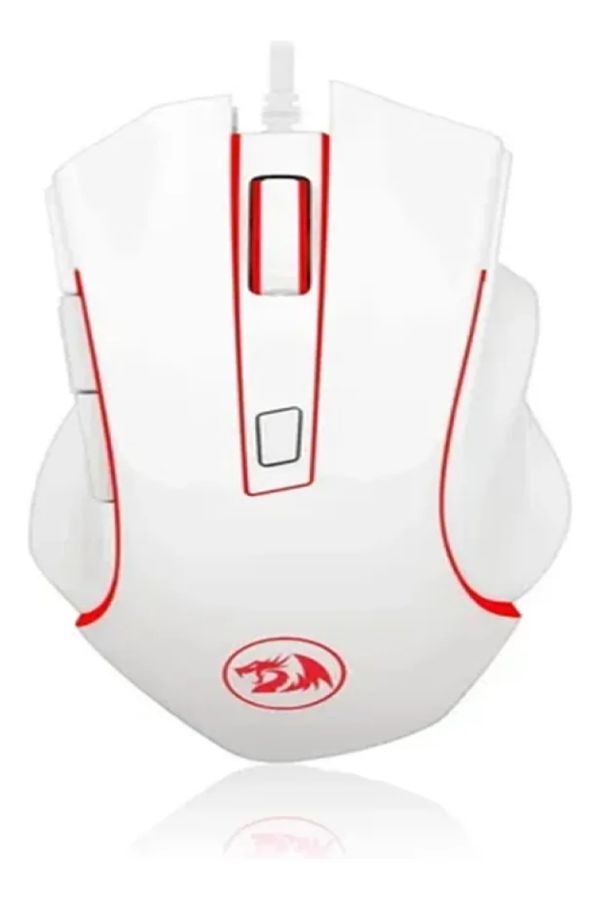 Mouse Gamer com Fio Nothosaur Redragon M606W 3200 Dpi Cor Branco