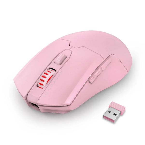 Mouse Gamer sem Fio Redragon Fyzu M995 Pro 26000 Dpi Cor Rosa