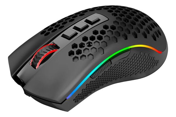 Mouse Gamer Recarregável Rgb sem Fio 16000 Dpi Redragon Storm Pro M808-KS