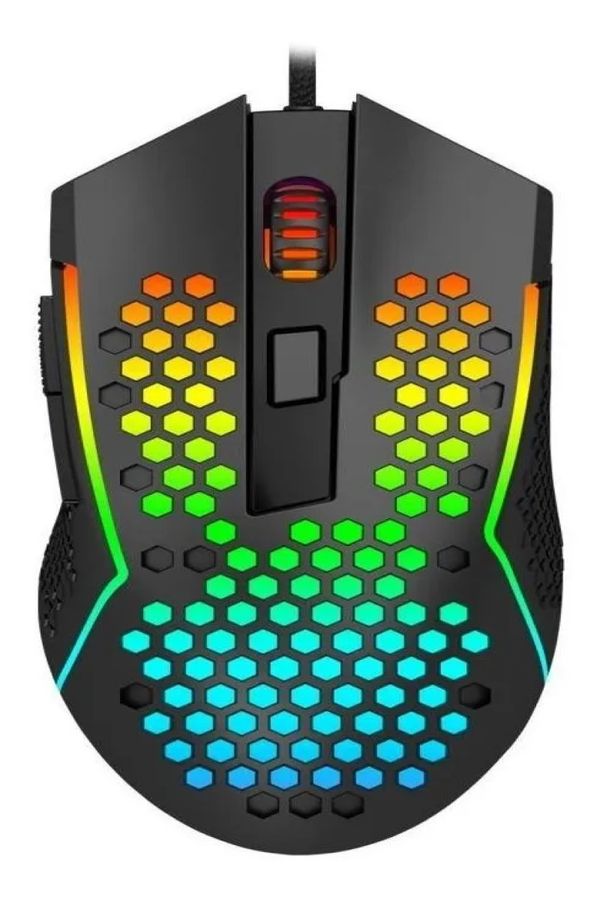 Mouse Gamer com Fio Redragon M987pk Reaping Elite Rgb 32000 Dpi Cor Preto