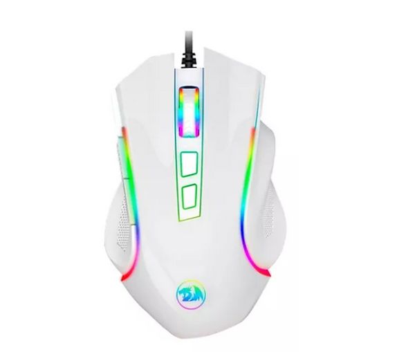 Mouse Gamer com Fio Usb 7200 dpi Óptico Led Rgb Cor Branco