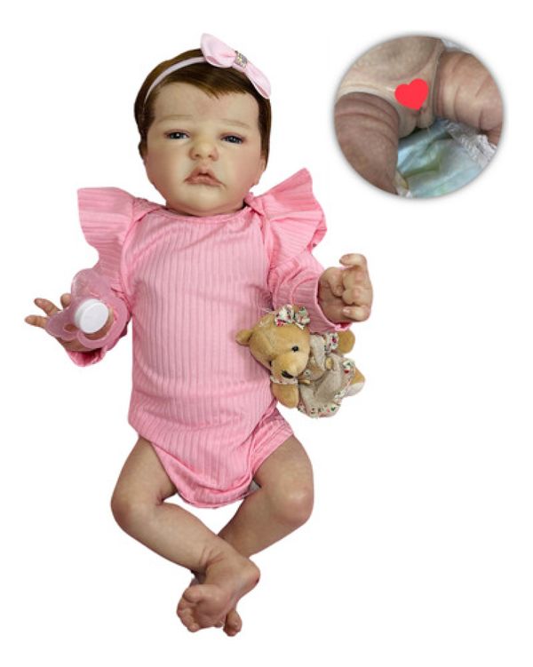 Bebê Reborn Boneca Menina Realista Tomar Banho