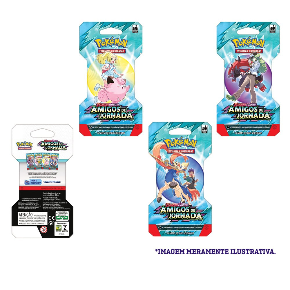 Jogo de Cartas Pokemon Blister Unitario EV09 Modelos Sortidos Copag 0