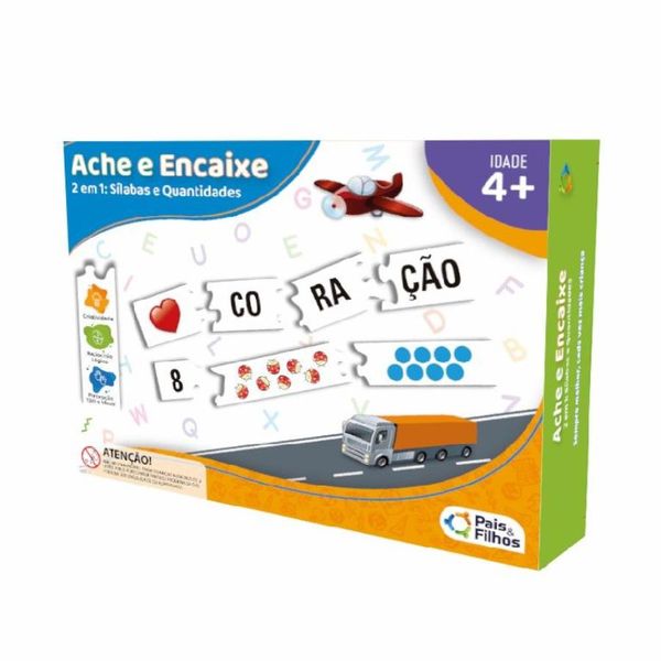 Jogo Tabuleiro Ache e Encaixe Raciocínio Lógico - Pais & Filhos