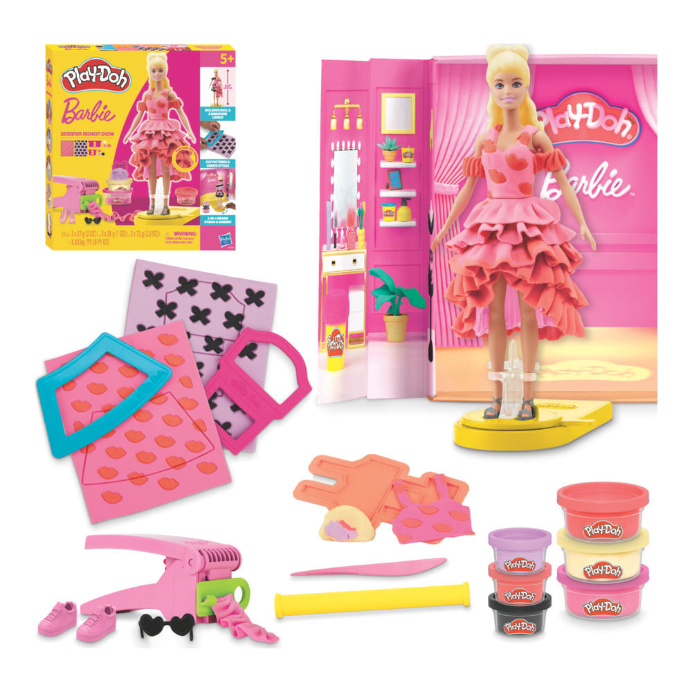 Conjunto Massa De Modelar - Barbie - Play Dooh - Fashion Show  - Hasbro