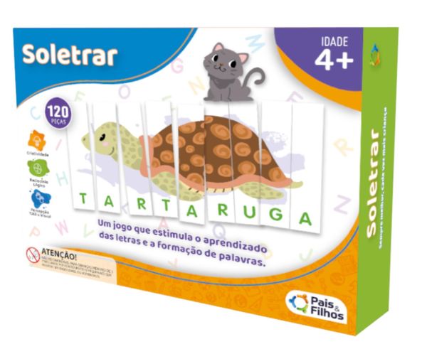 Jogo Brincar De Aprender Soletrar 120 peças - Pais & Filhos