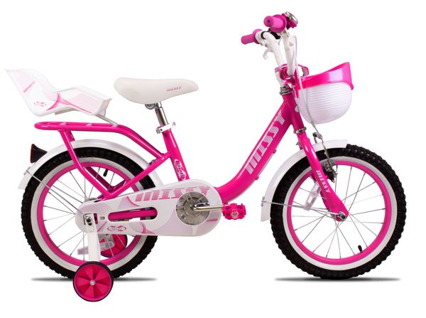 Bicicleta Aro 16 Pro-X Missy - Rosa com Cadeira de Boneca e Centinha