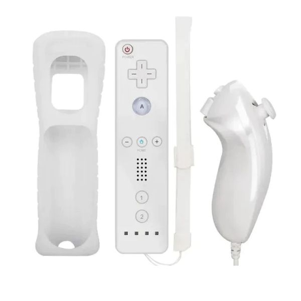 Controle Compativel Nintendo Wii e Wii U com Nunchuk Branco