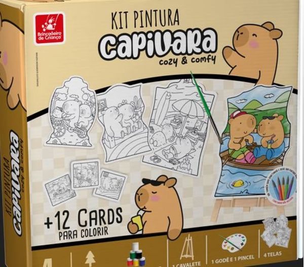 SUPERKIT PINTURA CAPIVARA COZY & COMFY - BRINCADEIRA DE CRIANÇA