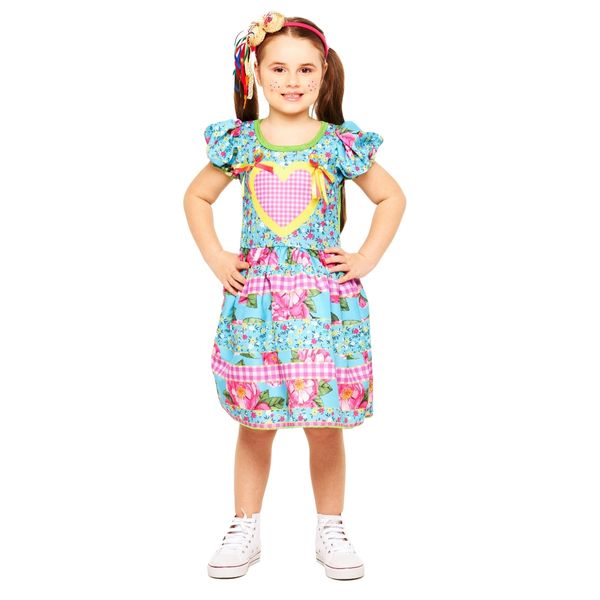 Vestido Infantil Festa Junina Quadrilha Menina Caipirinha Mariquinha G