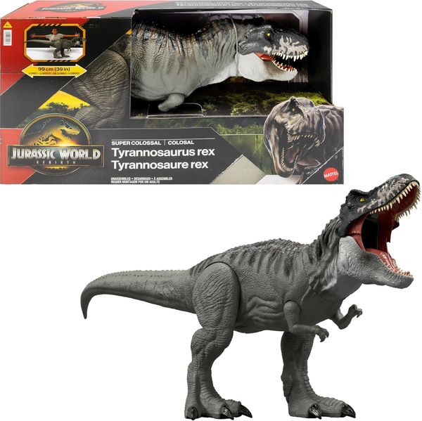 Jurassic World Dinossauro JW Rebirth T-REX SUPER 99CM Mattel