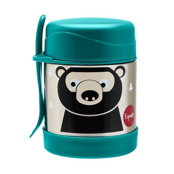 Pote Térmico Inox 3 Sprouts Com Talher Urso Único