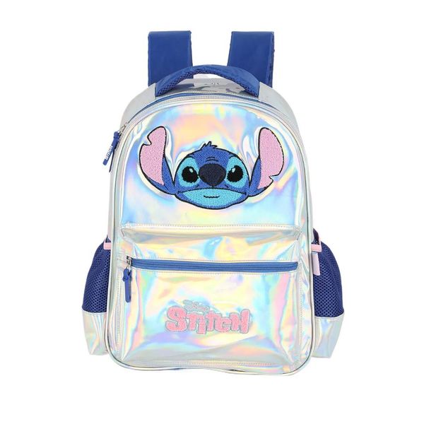 Mochila de Costas Luxcel Stitch Prata e Azul Único