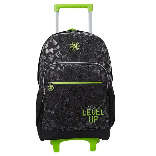 Mochila de Rodinhas Xeryus 16 College Game Control Preto Único