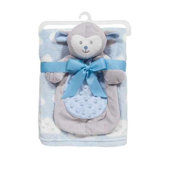 Manta Com Naninha Ovelhinha Buba Azul Único