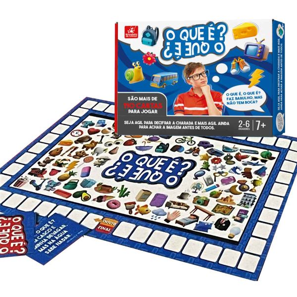 Jogo O Que É, O Que É? Brincadeira De Criança, 2 à 6 Jogadores, Para Adultos e Crianças +7 Anos