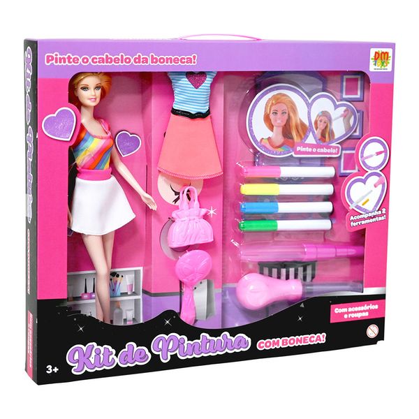 KIT DE PINTURA COM BONECA E AC - DM TOYS