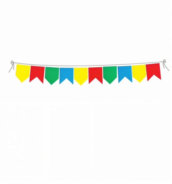 Bandeirinhas de Festa Junina em Tecido TNT Coloridas Decoração de São João Externa Pode Molhar -