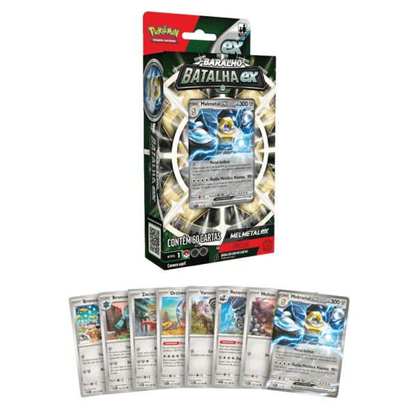 Baralho Pokémon Batalha ex com 60 Cartas Melmetal ex – Ideal para Aprender a Jogar