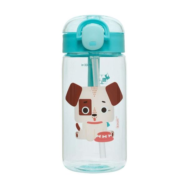 Garrafa Com Canudo Pacific Kouii 460ML Cachorro Théo Azul Único