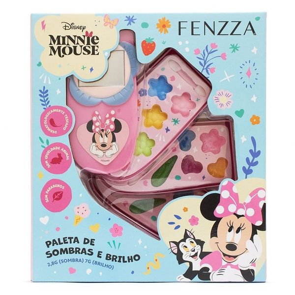 Maquiagem Infantil Paleta De Sombras E Brilho Minnie Fenzza
