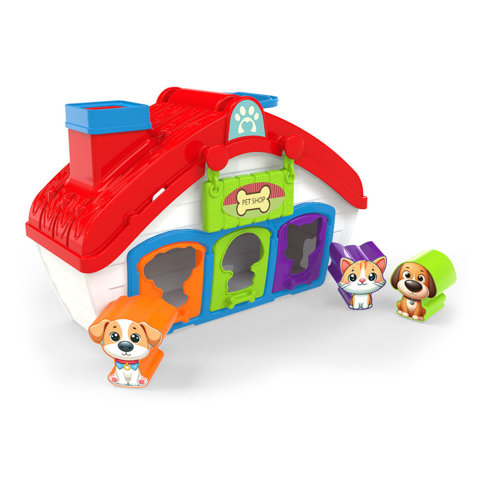 Conheça uma lista com brinquedos para bebês de 6 meses 4 Brinquedo Interativo Minimi Casinha Pets Modelos Sortidos Jxp Brink 0