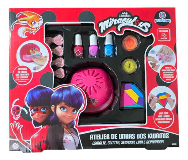 Kit Manicure Ladybug Esmaltes Atóxicos Polibrinq MK-LB55