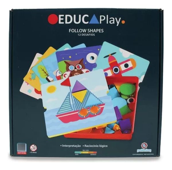 Brinquedo Follow Shapes Desenhos e Formas Polibrinq BM053