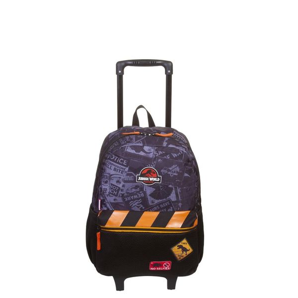 Mochila de Rodinhas Sestini Grande Jurassic M Plus Preto Único