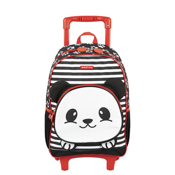 Mochila de Rodinhas Sestini Média Kids X Panda 4 Colorida Único