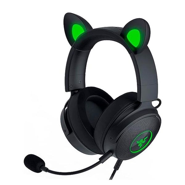 Headset Gamer Razer Kraken Kitty V2 Pro, Chroma RGB, Som Surround 7.1, Drivers 50mm, USB Único / Preto