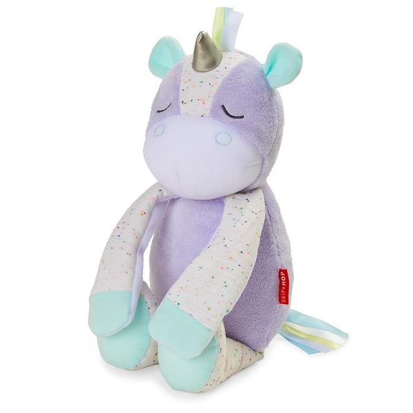 Pelúcia Acalma Bebê Unicórnio Skip Hop Cinza Único