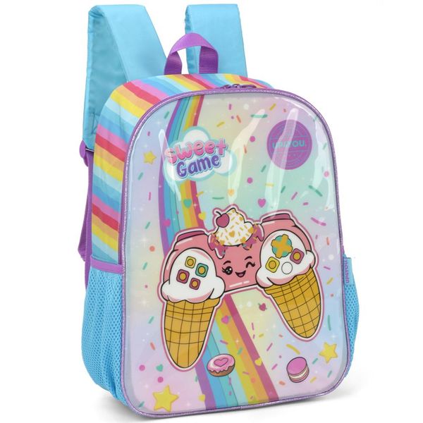 Mochila de Costas Luxcel Up4You Unicórnio Game Colorido Único