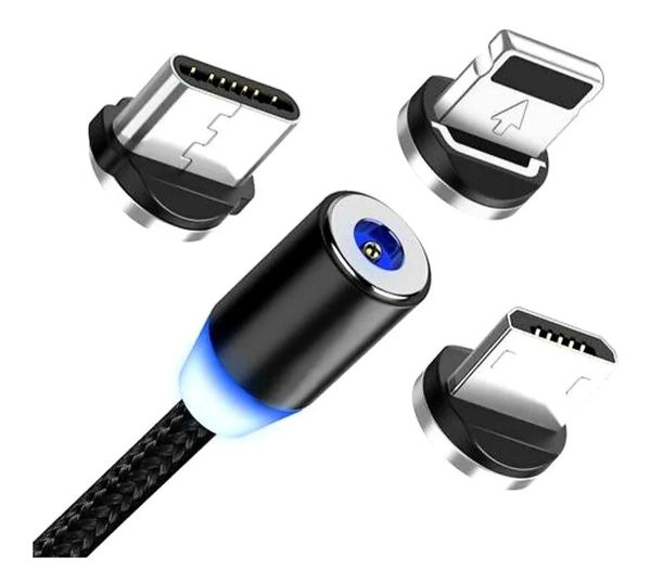 Cabo Celular Magnético Usb Carregamento 3 em 1