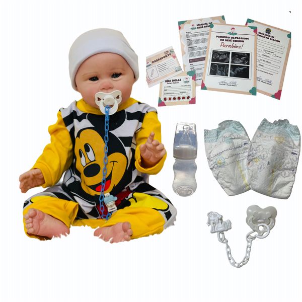 Bebê Reborn Boneco Menino; Toma Banho - Carequinha