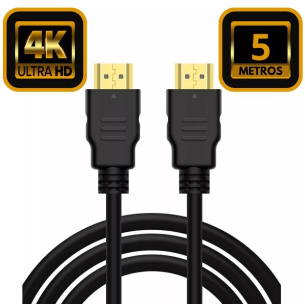 Cabo Carregador HDMI 2.0 4K 5 Metros Blindado Compativel Playstation 4