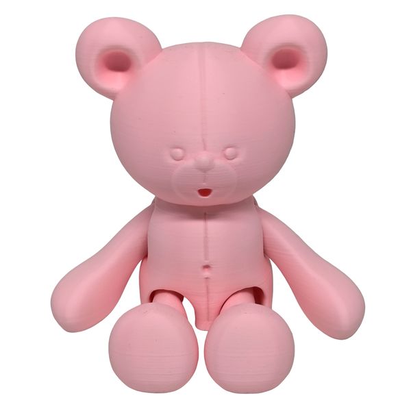 Ursinho Boneco 3d Rosa Articulado Brinquedo