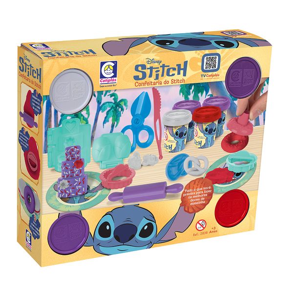 Conjunto Massa De Modelar - Disney - Stitch - Confeitaria - Cotiplas