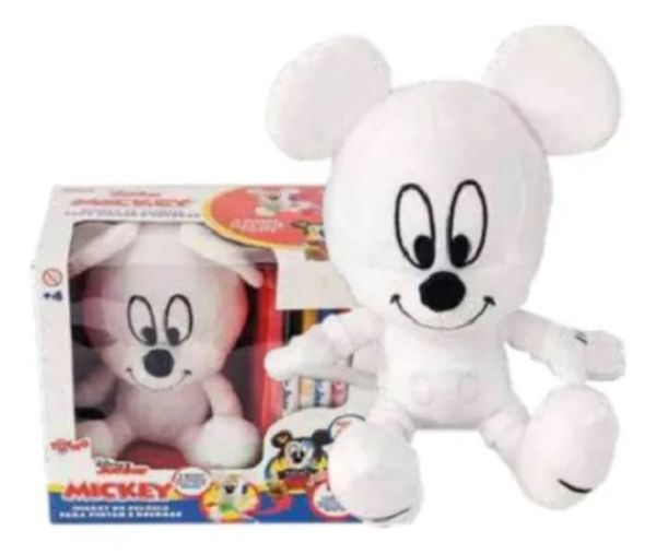 Pelúcia Disney 18 Cm Pintar e Decorar - Mickey Mouse -  Lavável Reutilizável – Toyng