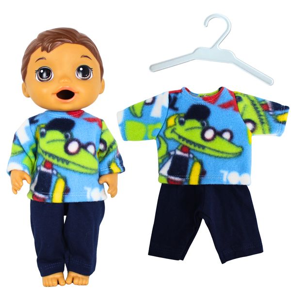 KIT ROUPA BONECA PARA BABY ALIVE - INVERNO JACARÉ - 3 PÇS