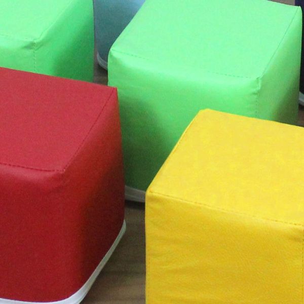 Kit 4 Blocos Espumados 15cm Coloridos Cores Primárias Educativas