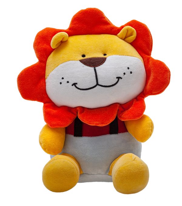 Boneco Infantil em Algodão Leão Linha Amiguinhos da Floresta - Zip